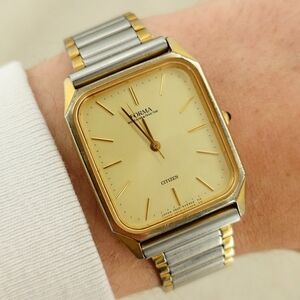 Citizen Forma 2833-268555 Rectangular Two-Tone Vintage JDM Unisex 28mm Tank